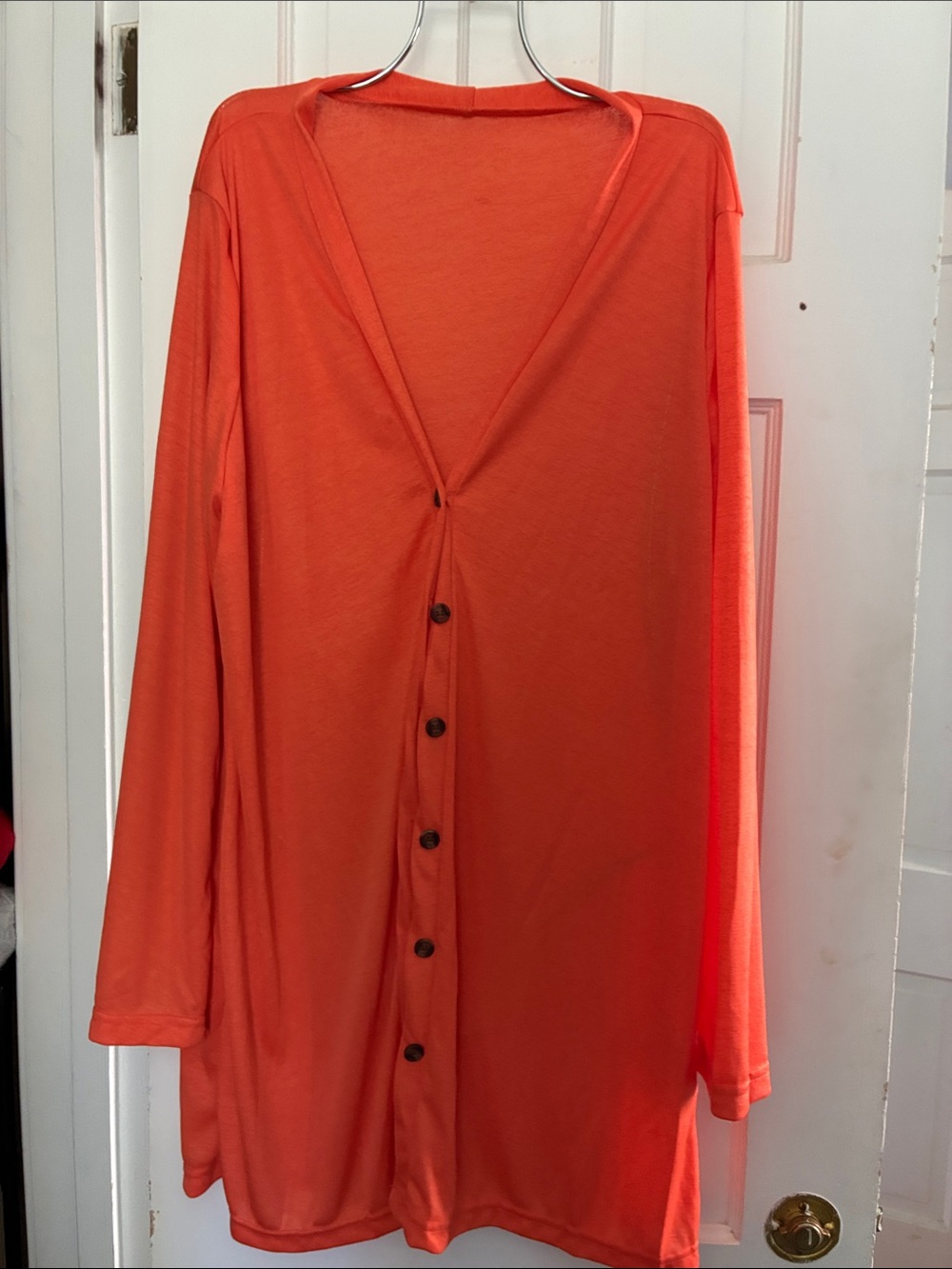 Long-Sleeve Button Front lightweight cardigan